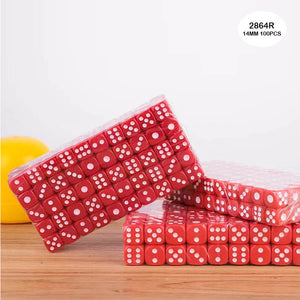 Gift To Love | Dice | Color : Red | Size : 14 Mm | Pcs : 100 Pcs | Code : 2864R