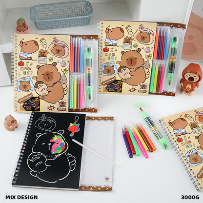 Gift To Love | Kids Mental Scratch Painting Book | Pcs : 3000G | Code : 3000G