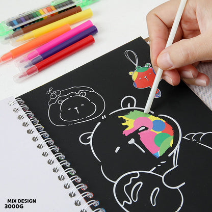 Gift To Love | Kids Mental Scratch Painting Book | Pcs : 3000G | Code : 3000G
