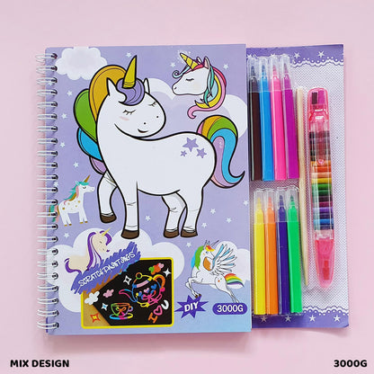 Gift To Love | Kids Mental Scratch Painting Book | Pcs : 3000G | Code : 3000G