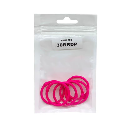 Gift To Love | Book Binding Ring | Color : Pink | Size : 30 Mm | Pcs : 6 Pcs | Code : 30BRDP