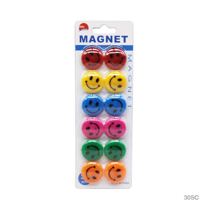 30MM SMILE MAGNET COLOR 12PCS (30SC) - GIFT TO LOVE
