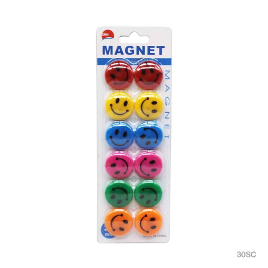 Gift To Love | Smile Magnet | Color : Multi-Color | Size : 30 Mm | Pcs : 12 Pcs | Code : 30SC
