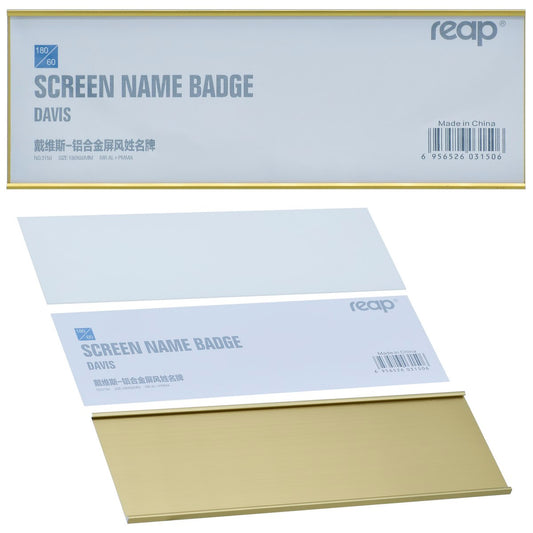 Gift To Love | Screen Name Badge Davin | Color : Gold | Size : 180 X 60 Mm | Code : 3150GD