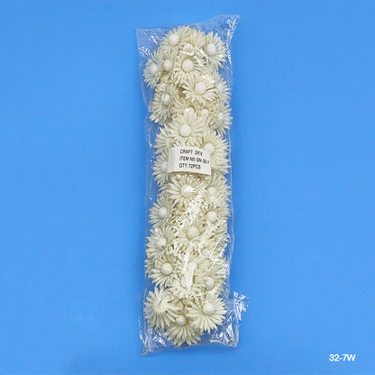 Gift To Love | Glitter Flower | Color : White | Pcs : 72 Pcs | Code : 32-7W