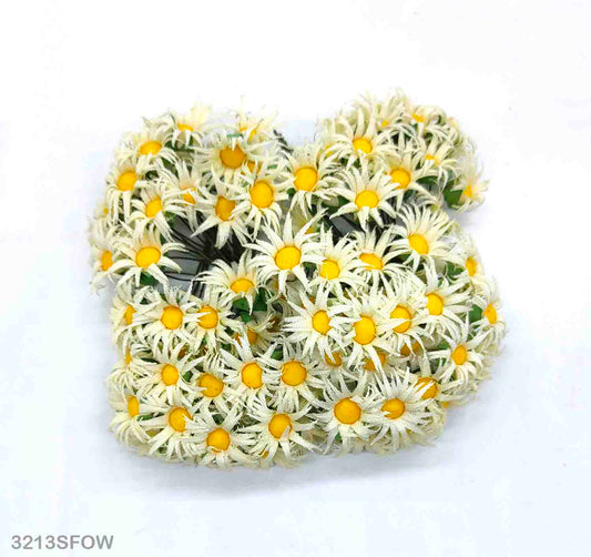 Gift To Love | Cloth Sunflower | Color : Off White | Pcs : 100 Pcs | Code : 3213SFOW