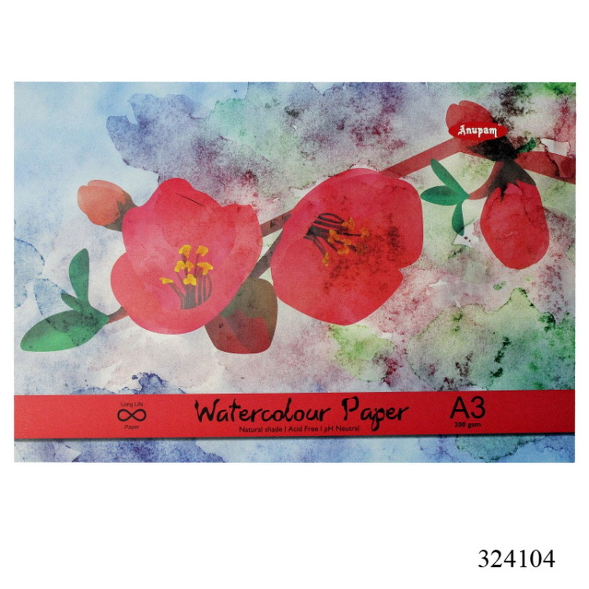 Gift To Love | Water Colour Pad | Size : A3 | Pcs : 20 Sheets | Code : 324104