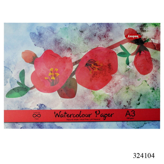 Gift To Love | Water Colour Pad | Size : A3 | Pcs : 20 Sheets | Code : 324104