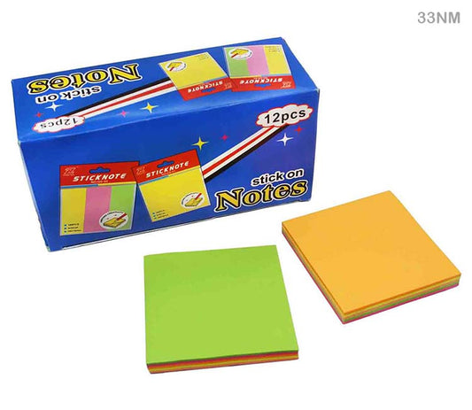 Gift To Love | Sticky Note | Color : Neon Multi-Color | Size : 3 Cm X 3 Cm | Code : 33NM
