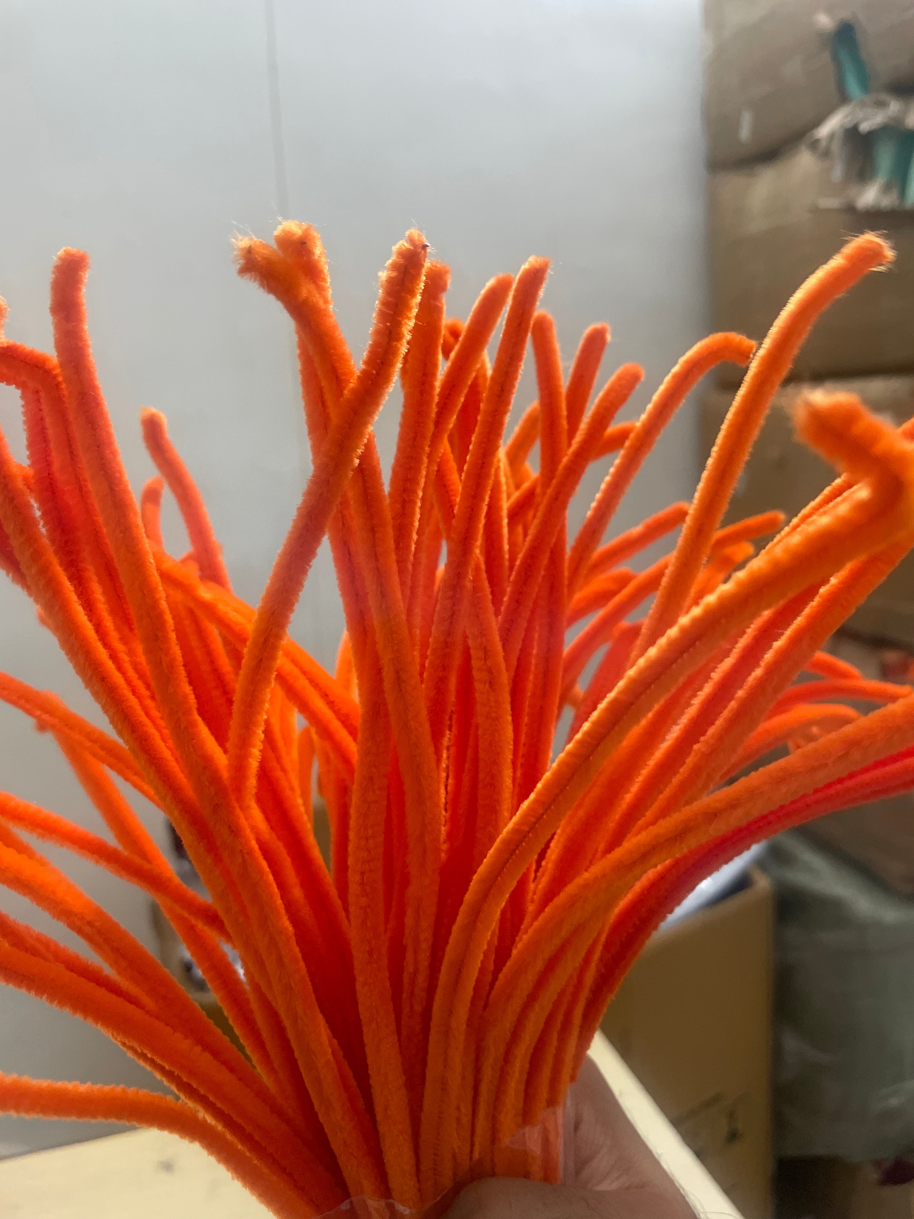 Pipe Cleaner Plain 100 Pcs in 1 Pkt (Orange)