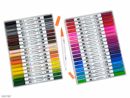 Gift To Love | Dual Tip Brush Pen Set | Pcs : 36 Pcs | Code : 36DTBP