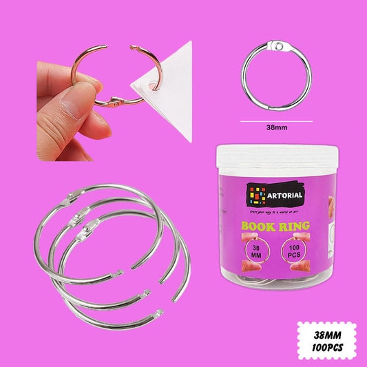 Gift To Love | Book Ring | Color : Silver | Size : 38 Mm | Pcs : 100 Pcs | Code : 38MM