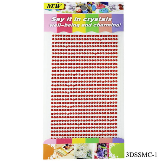 Gift To Love | Diamond Sticker | Color : Red | Size : 3 Mm | Code : 3DSSMC-1