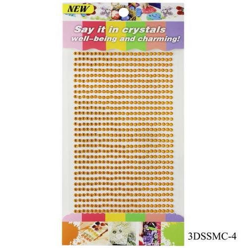 Gift To Love | Sticker Diamond 3mm 04 Gold | Code : 3DSSMC-4