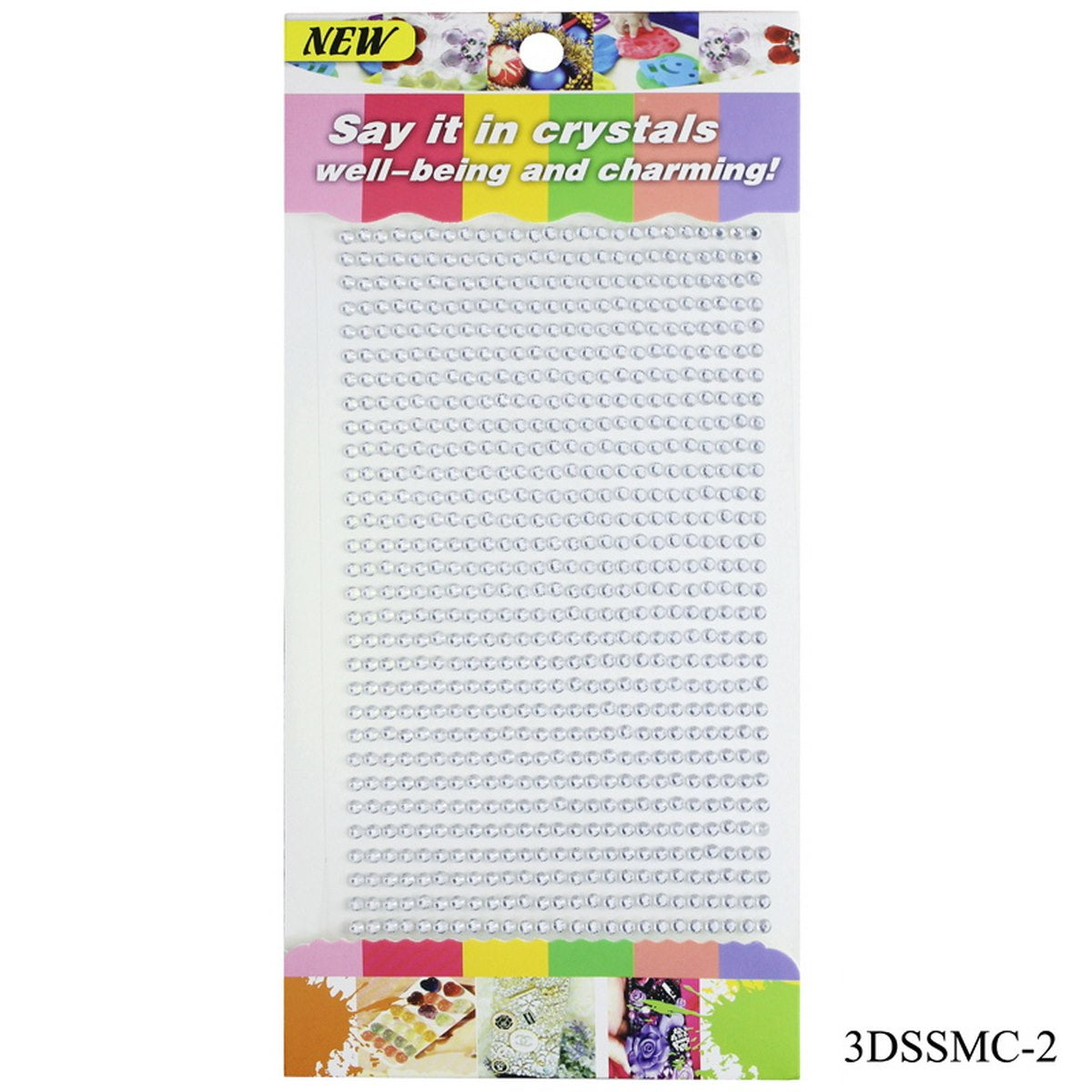 Gift To Love | Diamond Sticker | Color : Silver | Size : 3 Mm | Code : 3DSSMC-8