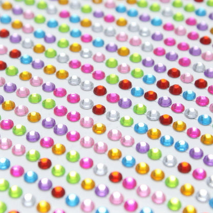 Gift To Love | Sticker Diamond | Color : Multi Colour | Size : 3 Mm | Code : 3DSSMC-M