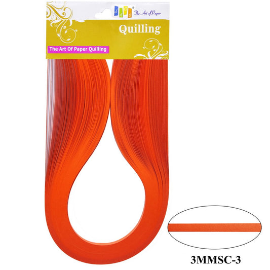 Gift To Love | Quilling Strip 3mm | Color : Orange | Size : 3 Mm | Code : 3MMSC-03
