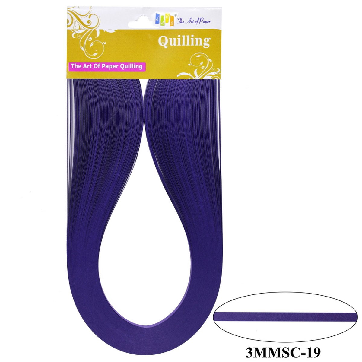 Gift To Love | Quilling Strip | Color : Purple | Size : 3 Mm | Code : 3MMSC-19