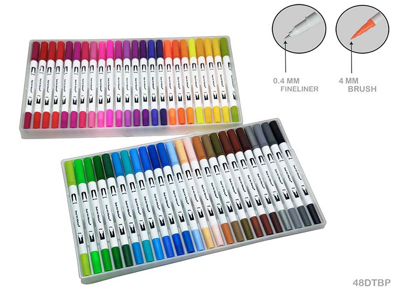 Gift To Love | Dual Tip Brush Pen | Pcs : 48 Color Set | Code : 48DTBP
