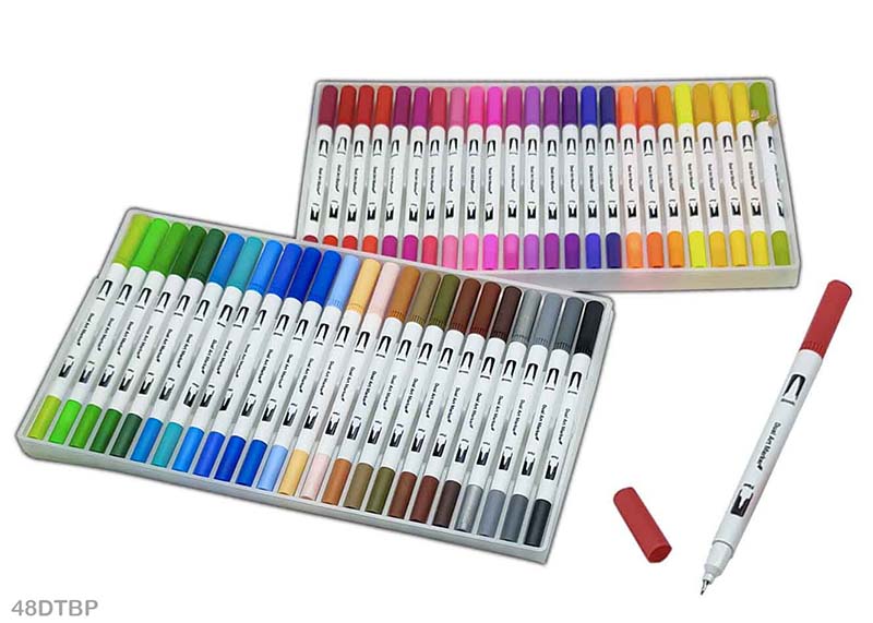 Gift To Love | Dual Tip Brush Pen | Pcs : 48 Color Set | Code : 48DTBP
