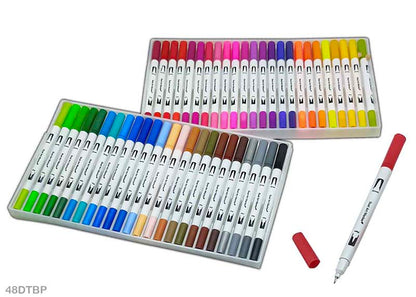 Gift To Love | Dual Tip Brush Pen | Pcs : 48 Color Set | Code : 48DTBP