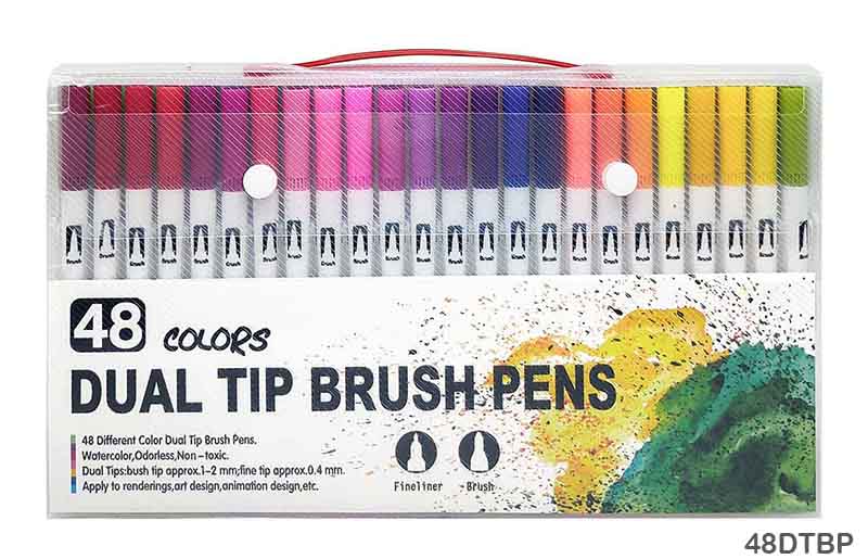 Gift To Love | Dual Tip Brush Pen | Pcs : 48 Color Set | Code : 48DTBP