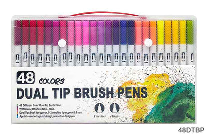 Gift To Love | Dual Tip Brush Pen | Pcs : 48 Color Set | Code : 48DTBP
