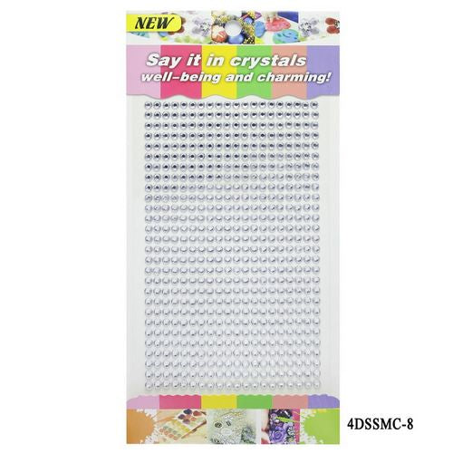 Gift To Love | Sticker Diamond 4mm 08 Clear Silver | Code : 4DSSMC-8