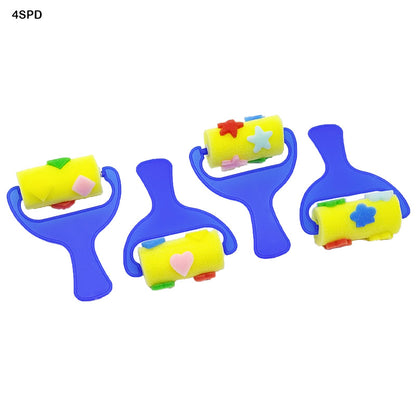 Gift To Love | Sponge Roller With Star Design | Pcs : 4 Pcs | Code : 4SPD