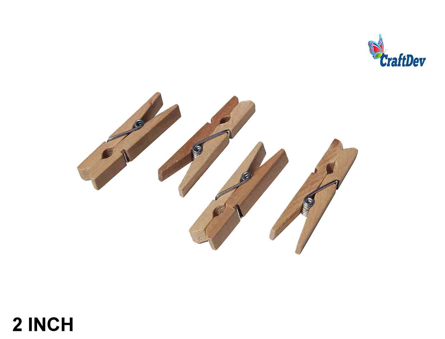 Clip Midium Plain 2" 250 Pcs Wooden (500Mp)