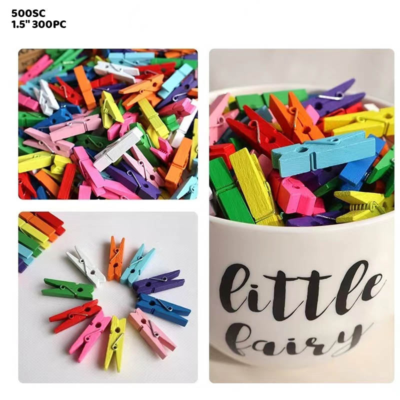 Gift To Love | Clip Small | Color : Color | Size : 1.5 Inch | Pcs : 300 Pcs | Code : 500SC