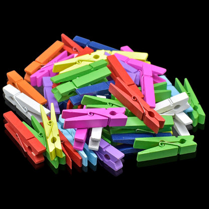 Gift To Love | Wooden Clip | Color : Big Colour | Size : 60 Mm | Pcs : 50 Pcs | Code : 50P60MMC