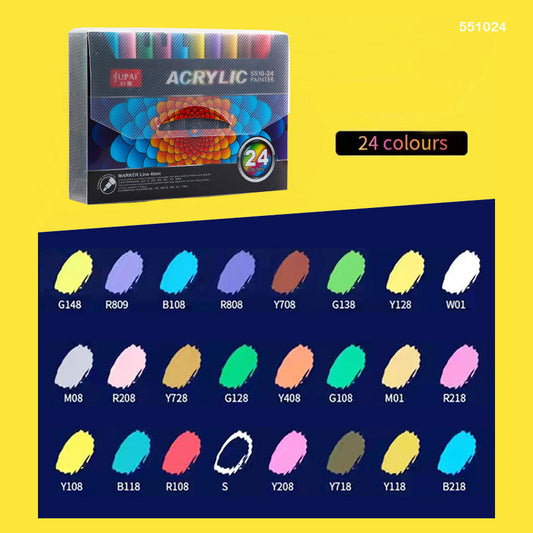 Gift To Love | Acrylic Paint Marker | Size : 4 Mm | Pcs : 24 Pcs | Code : 551024
