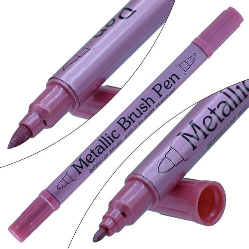 Gift To Love | Brush Metallic Pen Twin Tip Red | Code : 562S-RED