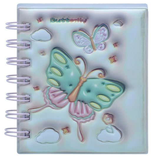 Gift To Love | Spiral Bound Notebook Diary Butterfly Emboss Print | Size : A7 | Code : 5828-4