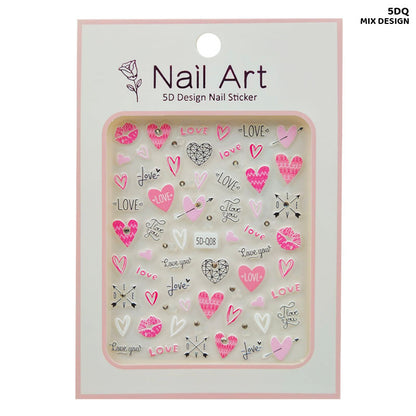 Gift To Love | 5D Creative Nail Stickers | Code : 5DQ