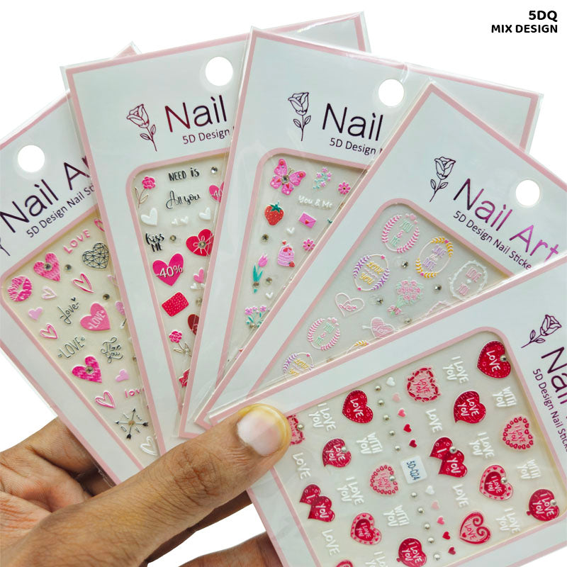 Gift To Love | 5D Creative Nail Stickers | Code : 5DQ