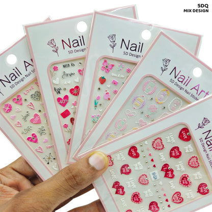 Gift To Love | 5D Creative Nail Stickers | Code : 5DQ