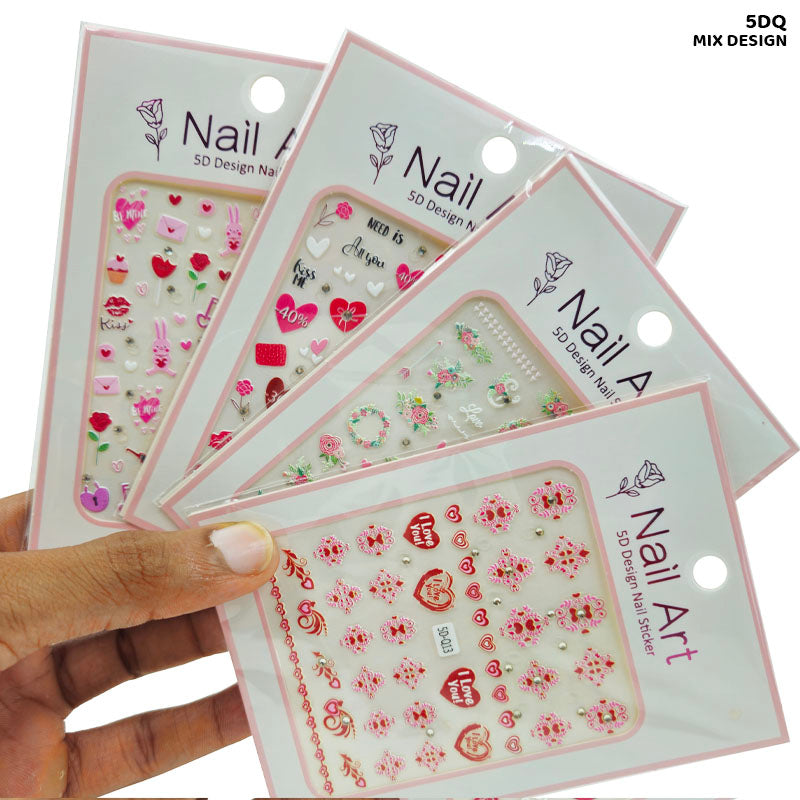 Gift To Love | 5D Creative Nail Stickers | Code : 5DQ
