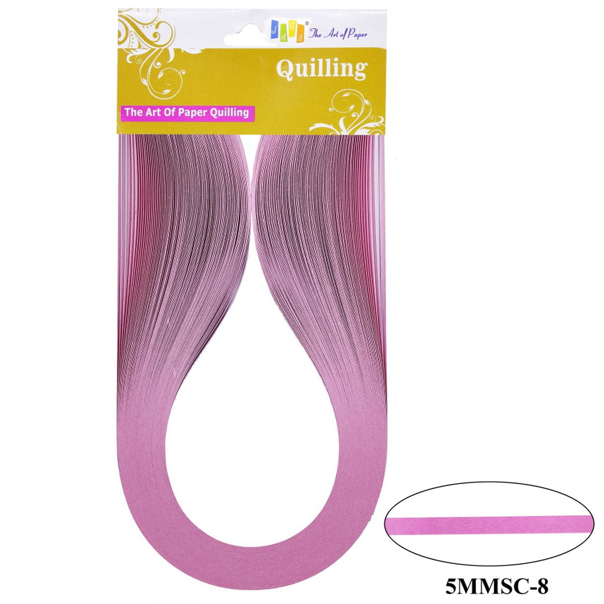 Gift To Love | Quilling Strip | Color : Baby Pink | Size : 5 Mm | Code : 5MMSC-08