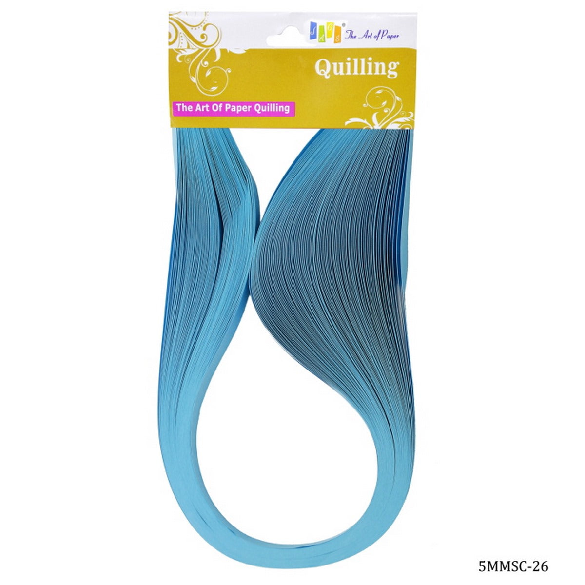 Gift To Love | Quilling Strip | Color : Fluorescent Blue | Size : 5 Mm | Code : 5MMSC-26