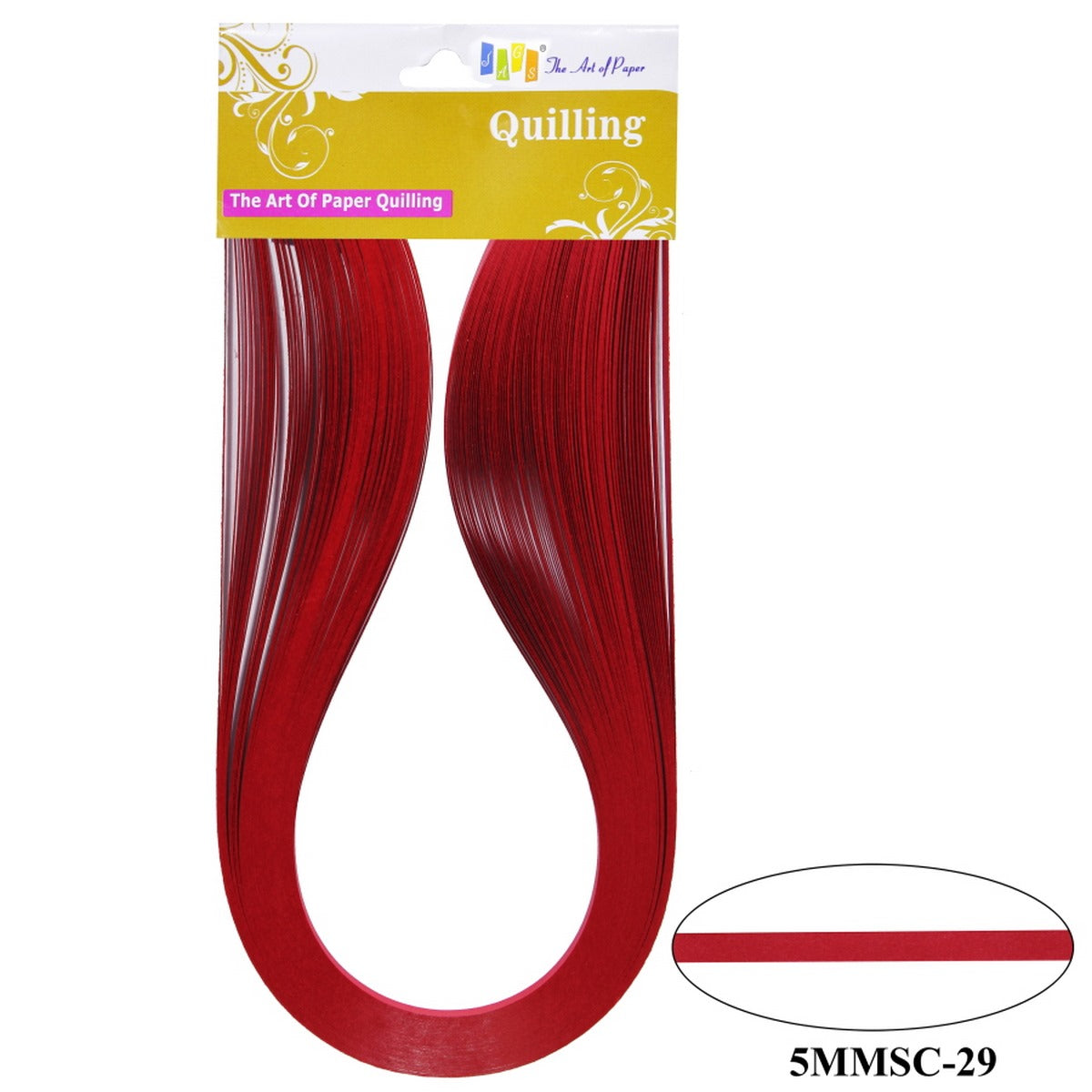 Gift To Love | Quilling Strip | Color : Red | Size : 5 Mm | Code : 5MMSC-29