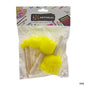 Gift To Love | Yellow Sponge With Wooden Handle | Color : Yellow | Pcs : 5 Pcs | Code : 5YS