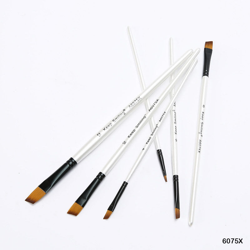 6075X 12Pc Paint Brush White Handle