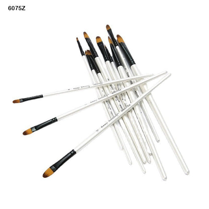 Gift To Love | Paint Brush White Handle | Pcs : 12 Pcs | Code : 6075Z