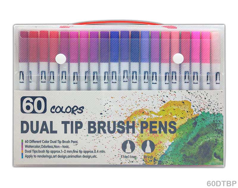 Gift To Love | Dual Tip Brush Pen | Pcs : 60 Color Set | Code : 60DTBP