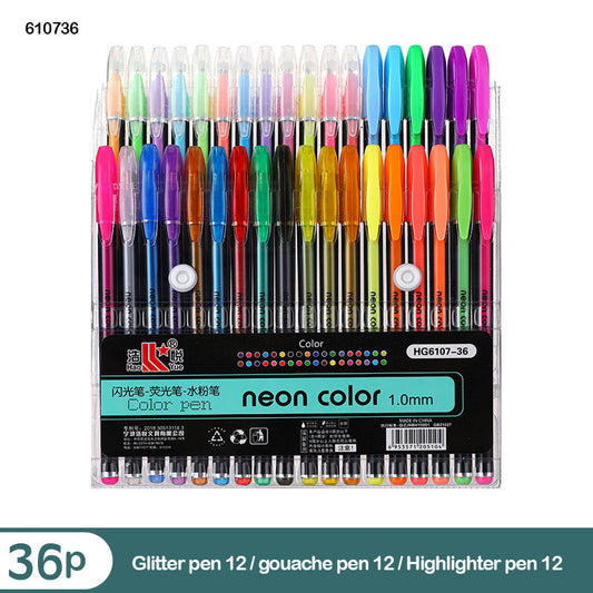 Gift To Love | Neon Colour Pen | Pcs : 36 Pcs | Code : 610736