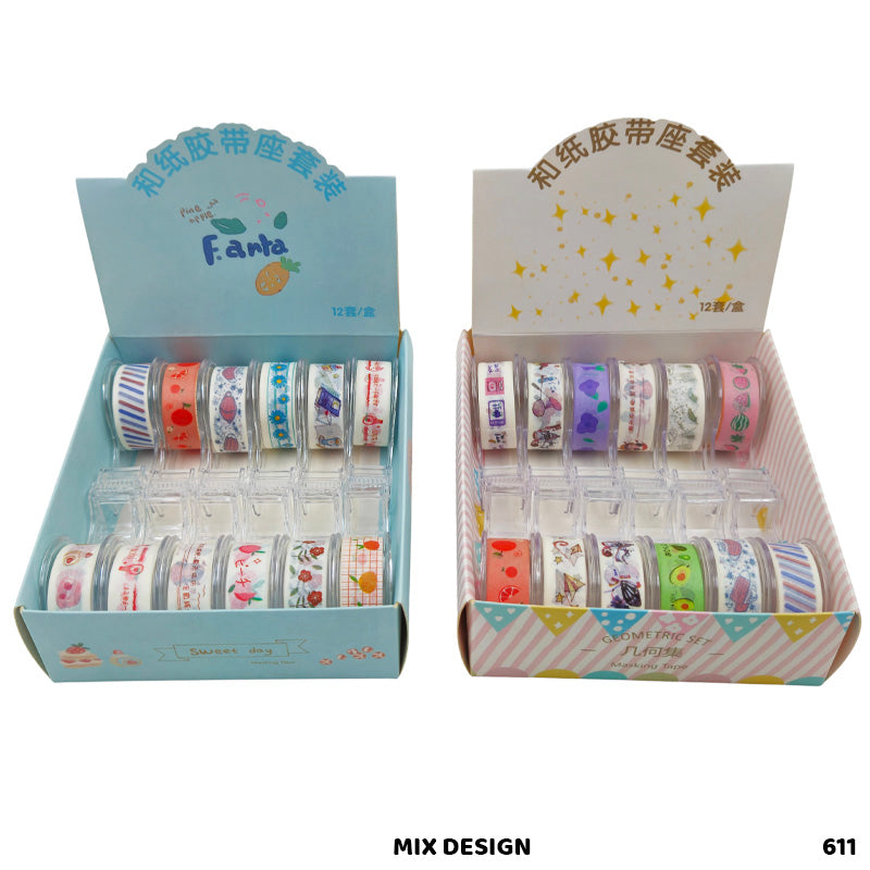 Gift To Love | Masking Tape With Cutter | Pcs : Set Of 12 Pcs | Code : 611