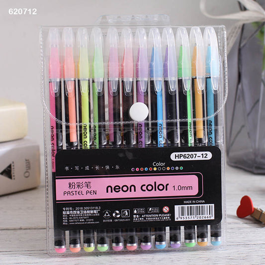 Gift To Love | Pastel Neon Colour Pen | Pcs : 12 Pcs | Code : 620712