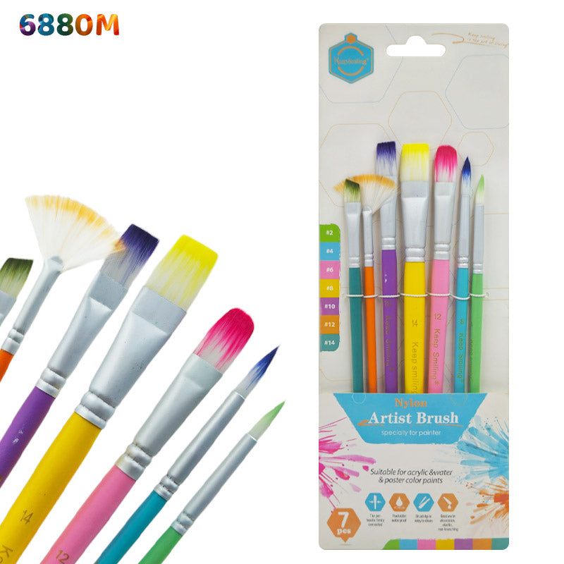 Gift To Love | Paint Brush Multi | Size : M | Pcs : 7 Pcs | Code : 6880M